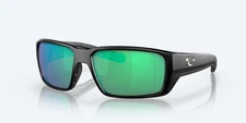 Costa Del Mar Fantail Pro Matte Black/Green 580G Mirror POLARIZED Sunglasses