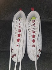 Under Armour Spotlight 4D Foam Soccer Cleats, White/Red, Used, Men's Size 11