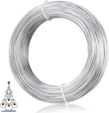 18 Gauge Aluminum Craft Wire, 1Mm 164Ft, Silvery Bendable Metal Wire for Sculpti
