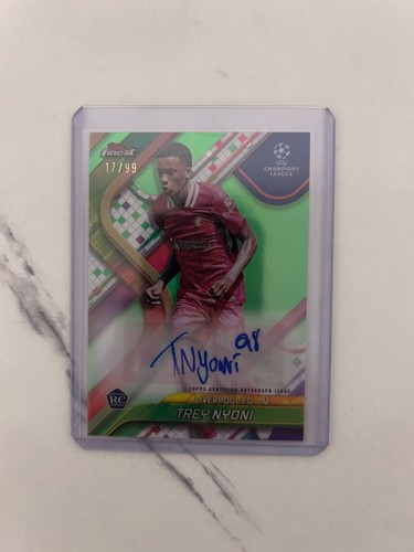 2024-25 Topps Finest UEFA Club Competitions /99 Trey Nyoni #BA-TN Rookie Auto RC