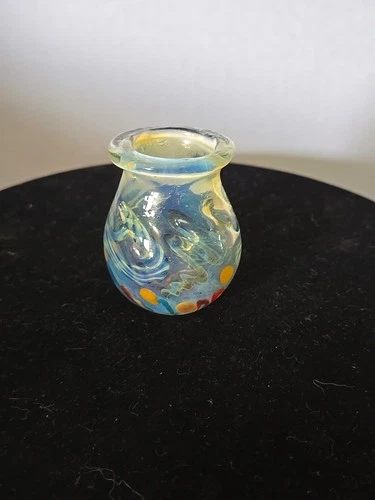 Vintage Murano Blown Glass 2 Inch Art Vase #2