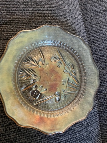Yellow Depression Carnival 5.25” Glass Plate - Picture 2 of 3