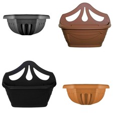 Plastic Garden Fence Wall Flower Pot Basket Plant Planter Outdoor Container New