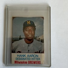 Hostess 1975 All-Star Team Hank Aaron #130 Milwaukee Brewers