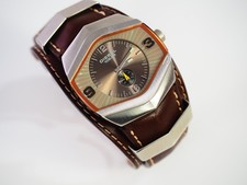 Diesel Uhr SS & Leder DZ4072 Vintage Retro Design DZ-4072