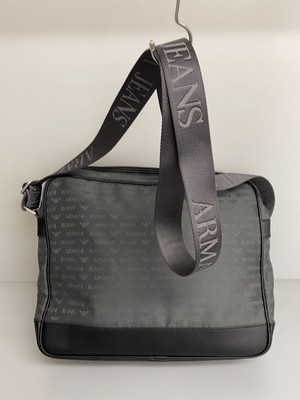 Buy Armani Bags | CBMenswear | Armani Jeans Grey Nylon Side Bag 