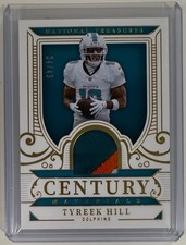 Tyreek Hill 2025 National Treasures Century Materials Patch Gold /49 Dolphins