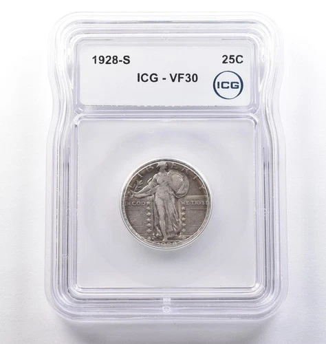 1928-S Standing Liberty Quarter VF30 ICG *3769