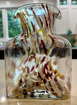 Blenko Limited Release Crystal w/Multi Color Frit 384 Water Bottle