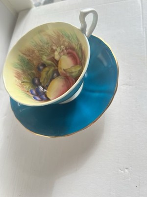 Vintage Aynsley Orchard Obsttasse & Untertasse - signiert J. Jones