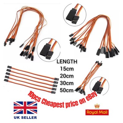 10 Stck. JR Servo Verlängerungskabel RC Draht Kabel Stecker auf Buchse *GÜNSTIGSTER*