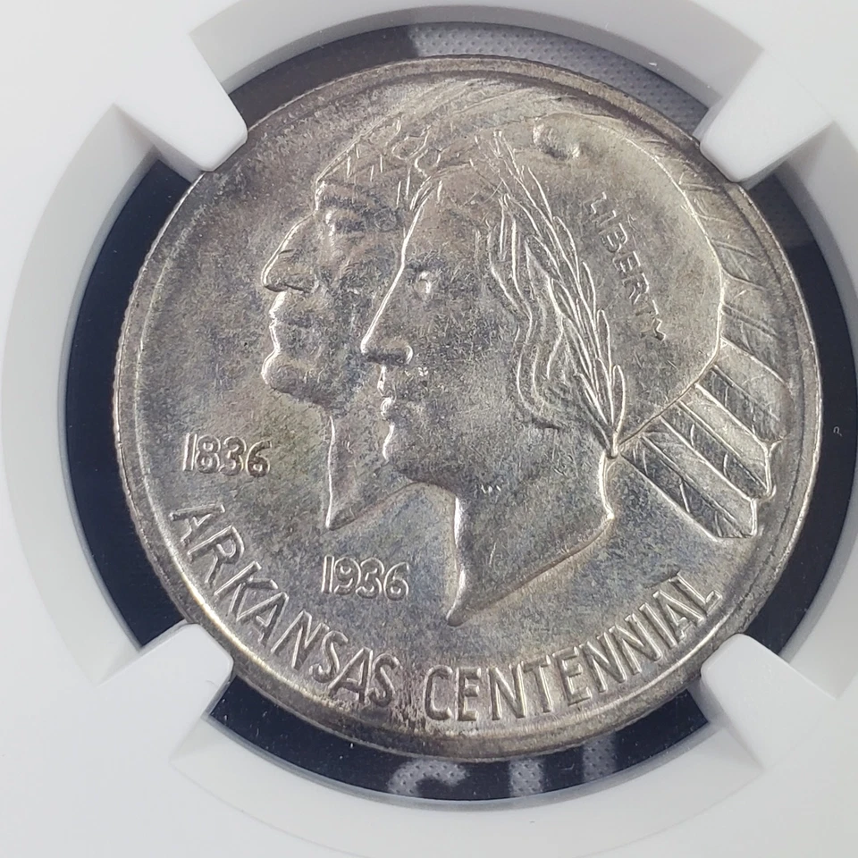 1937-S Arkansas Commemorative Half-Dollar - NGC Graded MS 63 -003 - Image 2 of 4