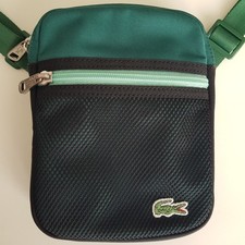 Sacoche Zippée Noire & Verte Lacoste