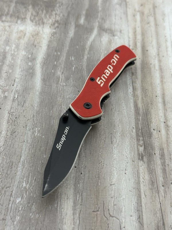 Snap-on 870992 Folding Pocket Knife Red Handle 7Cr17MoV Blade