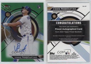 2023 Topps Finest Green Refractor /99 Vinnie Pasquantino #FA-VP Rookie Auto RC