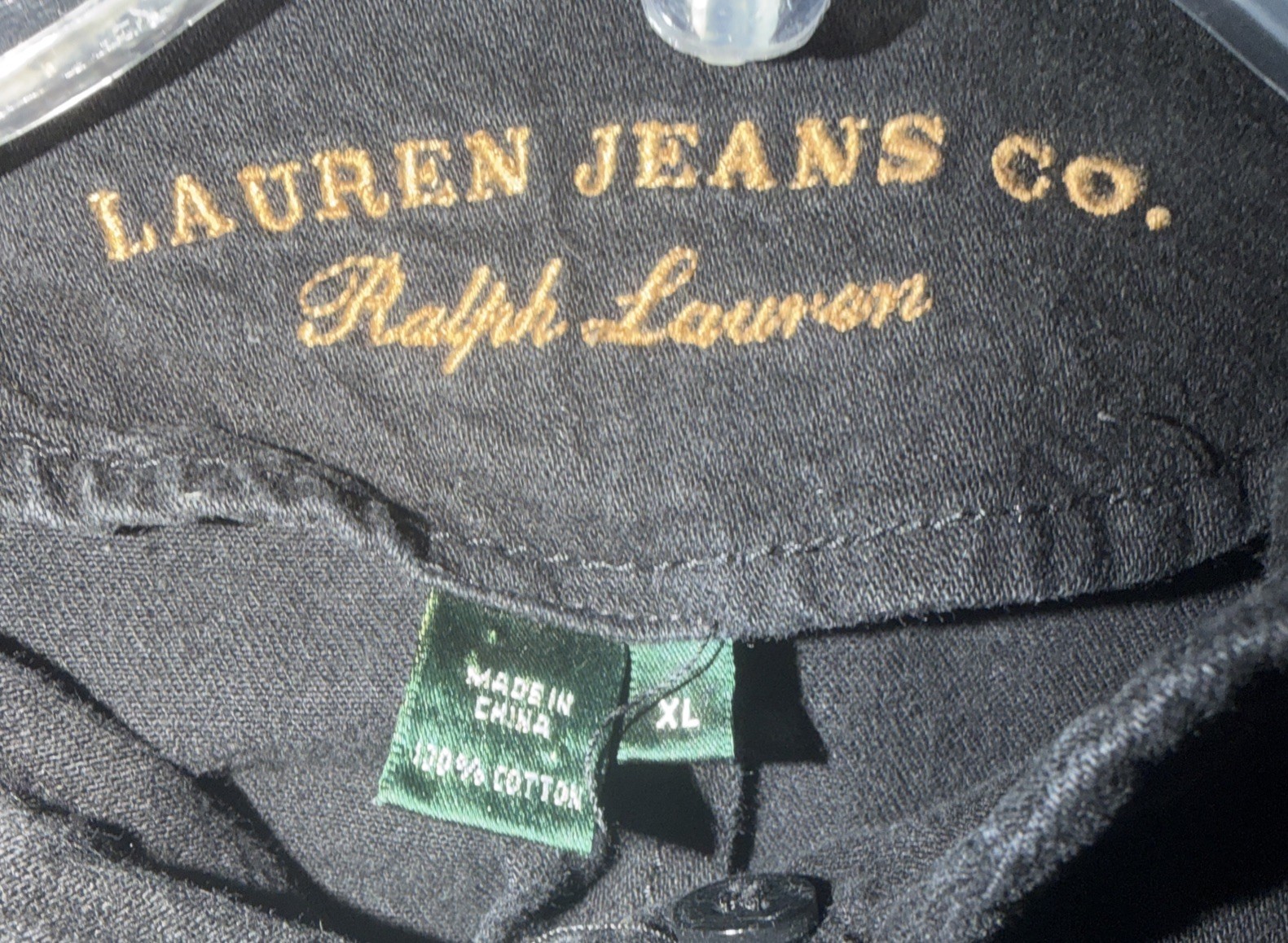 RARE Ralph Lauren Jeans Co Jacket, Women's X-Large Blue Denim Button image 4