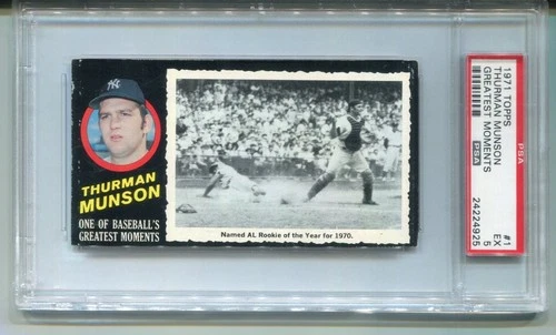 1971 Topps Greatest Moments Thurman Munson New York Yankees #1 PSA 5