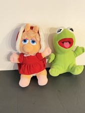 Vintage 1987 Baby Miss Piggy Kermit Plush Christmas Jim Henson McDonalds Muppet
