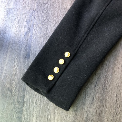 Rebecca Minkoff Short Peacoat Women’s S Black Double Breasted Gold Epaulettes - Picture 6 of 10