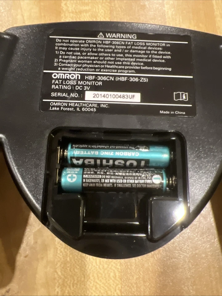 Omron HBF-306CN Fat Loss BMI Monitor Tracker - Black - Tested and Working B4 - Image 4 of 4