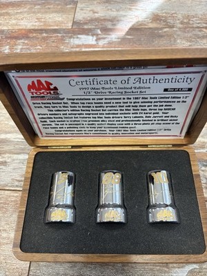 Vintage 1997 Mac Tools Limited Edition 1/2'' Drive Racing Socket Set