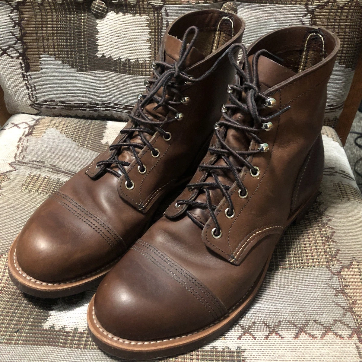 25+ Red Wing Iron Ranger Leather Upper Brown Boots for Men for 