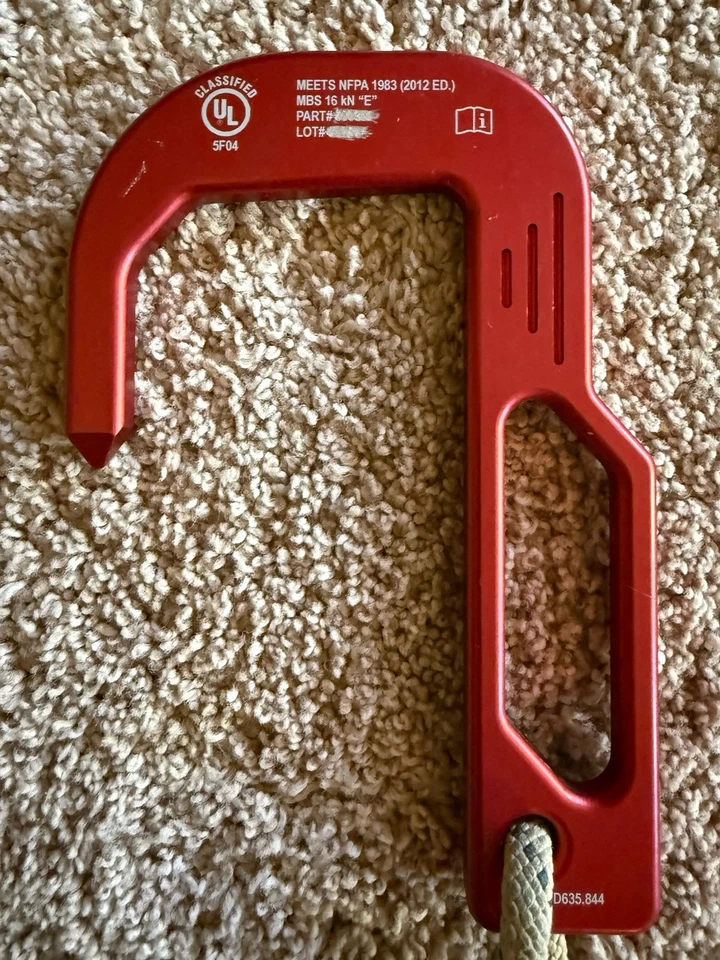 CMC RESCATE ESCAPE BOMBEROS ARTISTA SISTEMA GANCHO DESCENSOR MOSQUETÓN CUERDA ARNÉS Foto 4 de 4