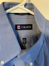 Chaps dress shirt 16.5x32/33 Blue
