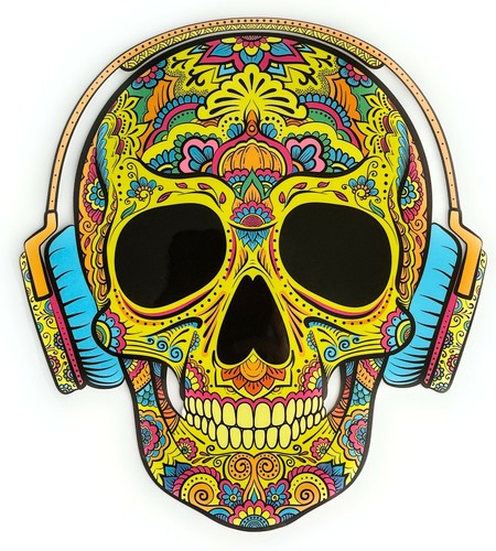 Sugar Skull Heat Transfer Dead's day Iron On. Ready to Ship - Picture 12 of 31