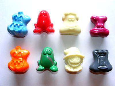 8 McDonalds Jumbo Crazy Bones Figuren Satz Magic Box Int Kürbis Vogelscheuche