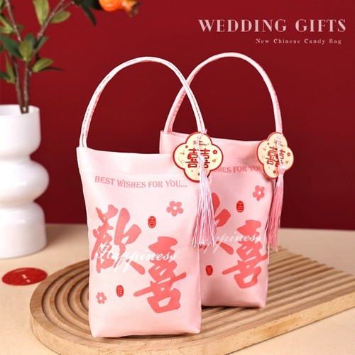 Hand-held Wedding Gift Bags Cloth Gift Packaging Fashion Sugar Bag Wedding - Picture 2 of 17