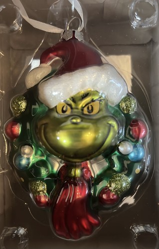 Hallmark Dr. Seuss The Grinch Blown Glass Christmas Ornament New with Box - Bild 2 von 3