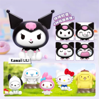 Sanrio Characters Face-Changing Dolls Kuromi Melody Mini Figure Hot Toy Kid Gift