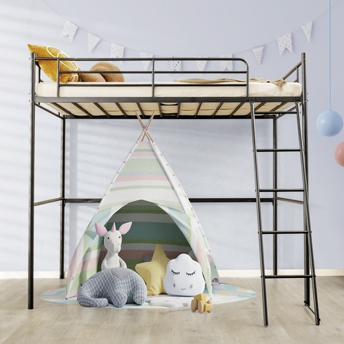 Giantex Loft Bed Frame Heavy-duty Metal Bed Frame Single Size for Teen & Adult - Picture 9 of 11