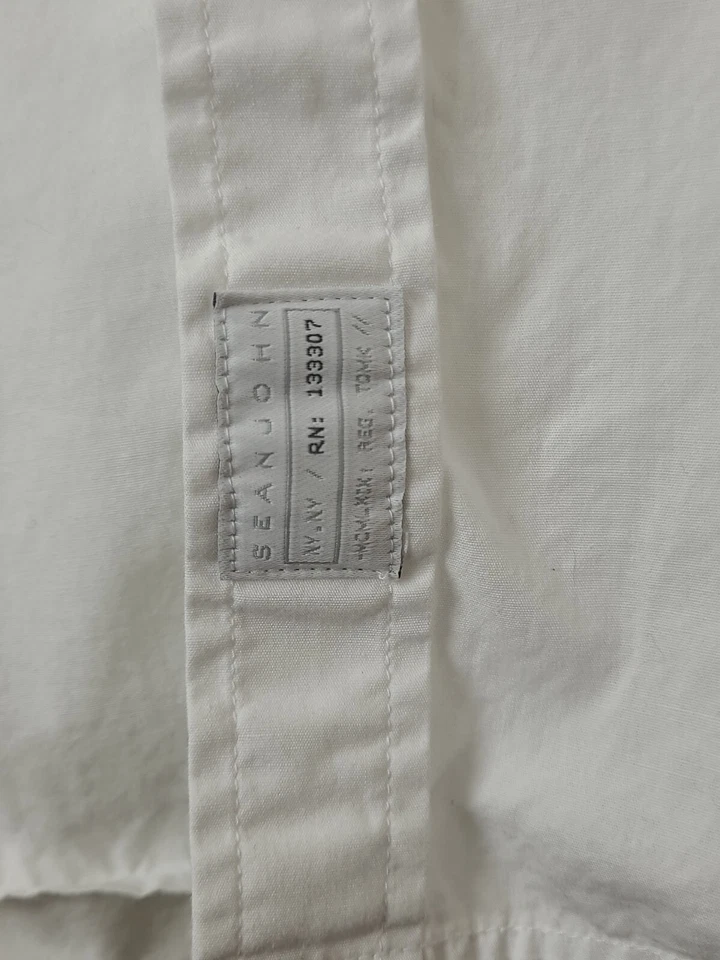 Sean John Mens White Button Down Tailored Fit Shirt 3XL XXXL  - Image 3 of 4