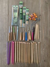 Huge Lot Knitting Needles Crochet Hooks Tools Clover Susan Bates Herrschner's
