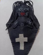 Ataúdú Poppet Muñeca Maldiciones de Magia Negra, Trabajo de Hechizos, Hoodoo, Wicca Pagano