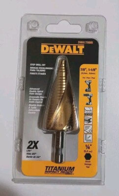 DeWalt DWA1789IR 7/8'' - 1-1/8'' Impact Ready Step Drill Bit