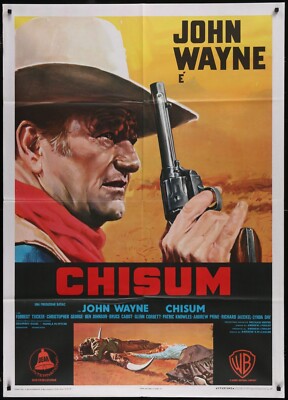 Chisum (1970) Original Italian 1-P Movie Poster 39x55