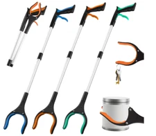 3-Pack 32" Foldable Reacher Grabber Pickup Tool with 360° Rotating Jaw