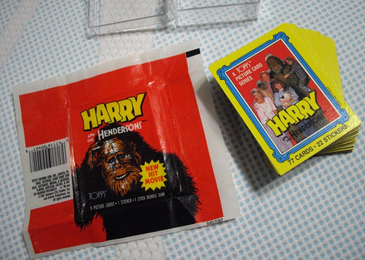 1987 TOPPS HARRY & THE HENDERSONS COMPLETE 77 CARD BASE SET MINT