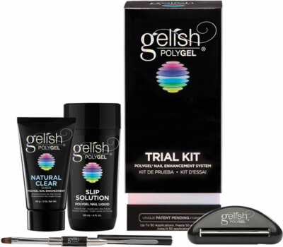 GELISH Harmony PolyGEL TRIAL KIT - Natural Clear, Slip Solution, Tool, Tube Key