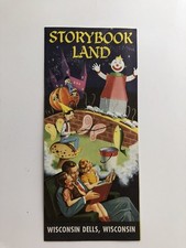 1950's Storybook Land Amusement Park in Wisconsin Dells Travel Brochure