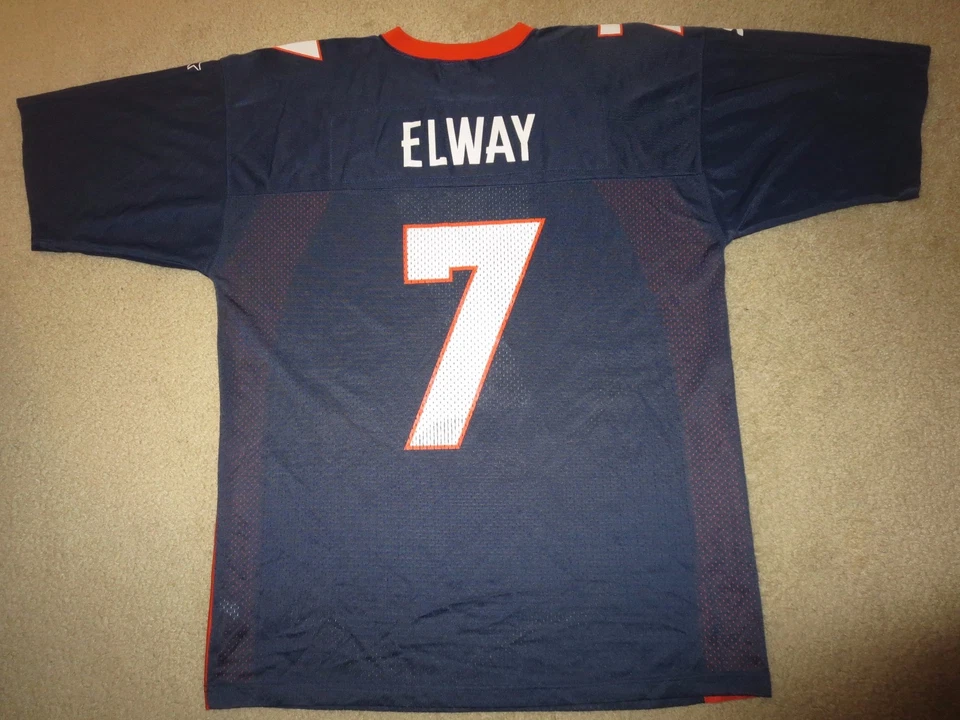 Camiseta deportiva de inicio John Elway #7 Denver Broncos NFL Super Bowl XL 52  Foto 3 de 4