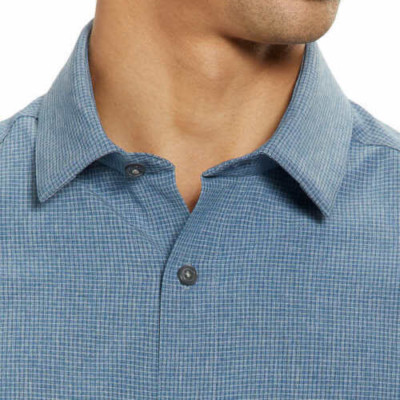 KIRKLAND MEN'S PERFORMANCE NON IRON SPORTSHIRT(TEAL BLUE 17-17.5 34/35)NWT