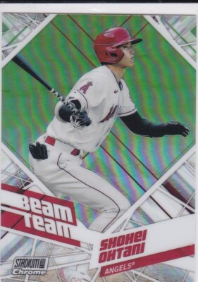 SHOHEI OHTANI Angels 2021 Stadium Club CHROME REFRACTOR BEAM TEAM