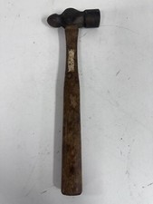 Vintage Saddler Brass Tack Hammer With Magnetic Faces USA Excellent Wood Handle