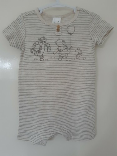 DISNEY BABY WINNIE THE POOH & FRIENDS ONE-PIECE ROMPER STRIPED SIZE 00 (3-6M) - Picture 8 of 9