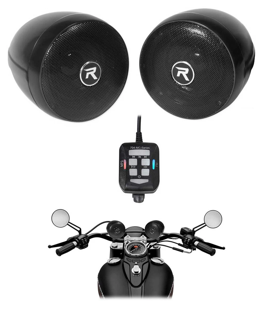 Rockville Bluetooth Motorcycle Speakers For Royal Enfield Classic Stealth Black