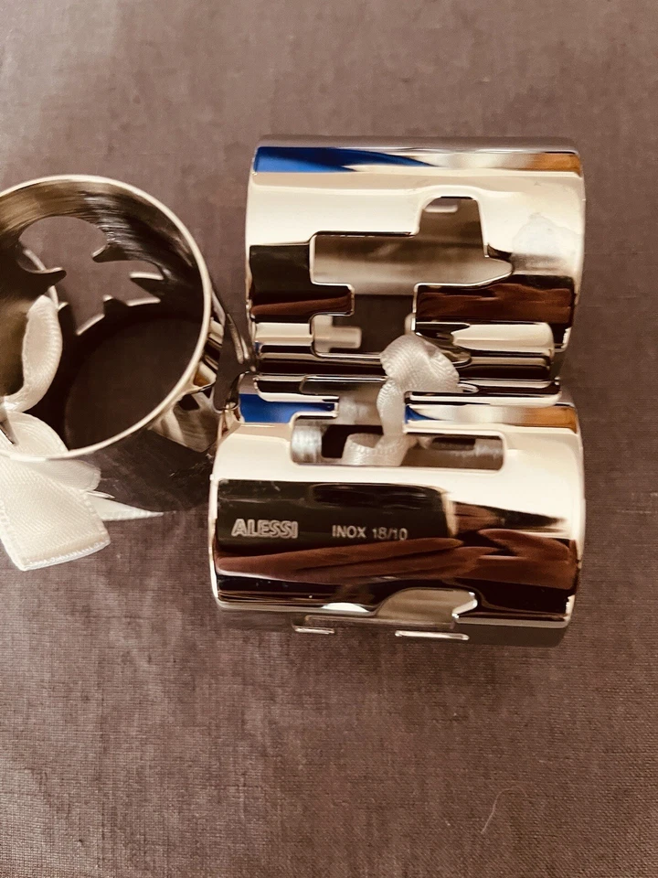 Quattro Portatovaglioli GIROTONDO ALESSI Acciaio Inossidabile - Immagine 4 di 4